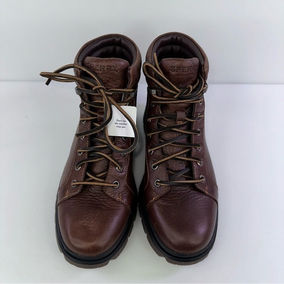 Sperry Mens Watertown LTT Waterproof Outdoor Boots Brown Leather Tan Size 7 main image 2